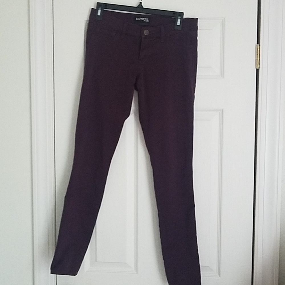 Express Jeans Plum Color Size 4